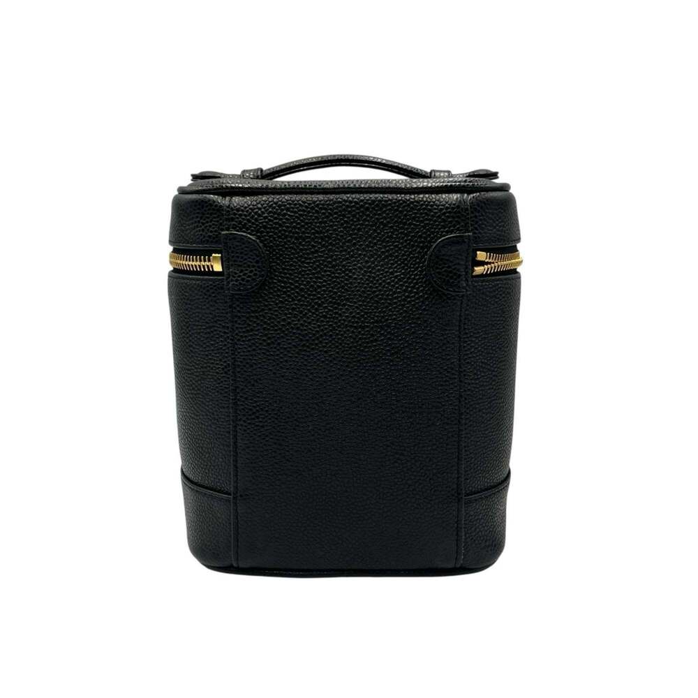 CHANEL Black Caviar Leather Logo Vanity Bag - Picture 2 of 10